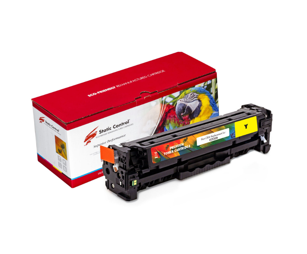 Cartucho Static Control CC532A yellow para uso en HP CP2025