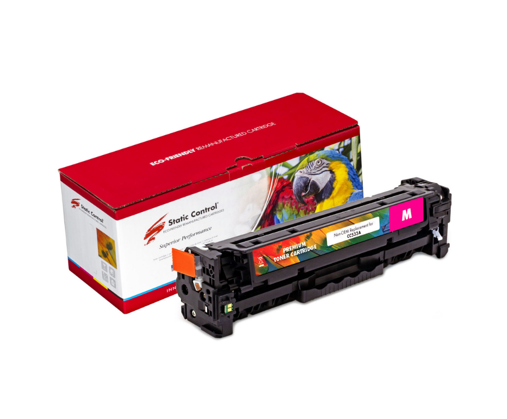 Cartucho Static Control CC533A magenta para uso en HP CP2025